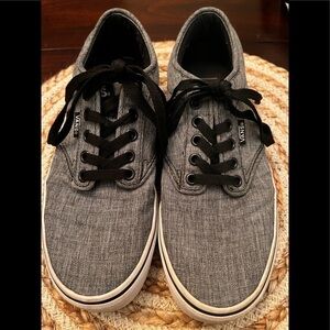 Vans Gray Sneakers with Black Laces